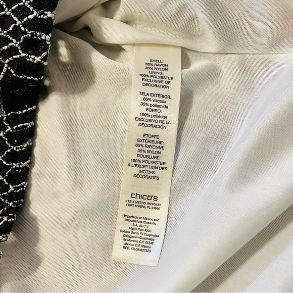 Chico's Sleeveless Black Lace Fit and Flare Knee Length Dress Size 1 Medium 8 - Picture 9 of 12